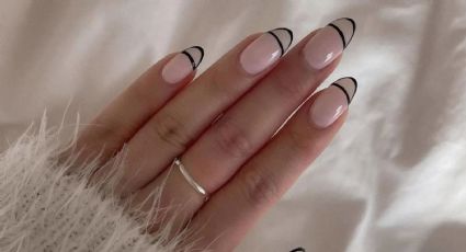 Adelántate y presume el nail art de manicura francesa doble con el que derrocharás glamur