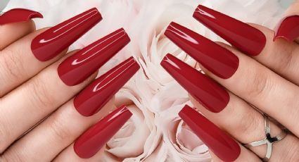 Atracción en cada uña: 4 nail art en rojo con estilo Coffin