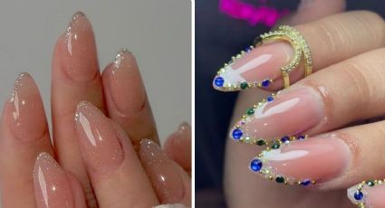 La única manicura francesa que me robó el corazón: diseños de Nail Art con un toque cristal