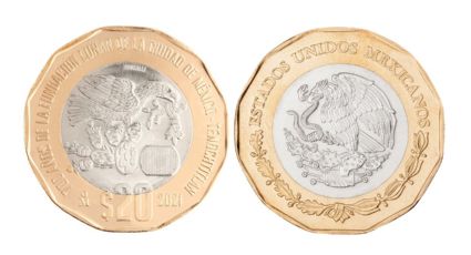 Pieza exclusiva: moneda de $20 que celebra la fundación de Ciudad de México-Tenochtitlan