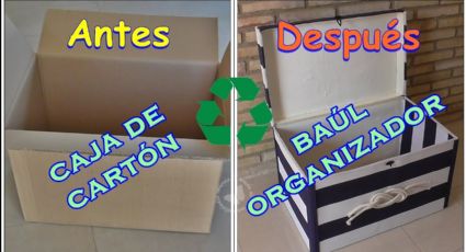 Reciclaje creativo: cómo convertir una caja de cartón y papel en un baúl