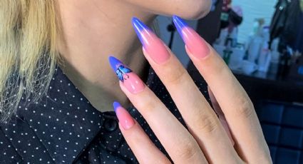 Uñas acrílicas azules cortas: 5 Nails Arts elegantes con punta almendra