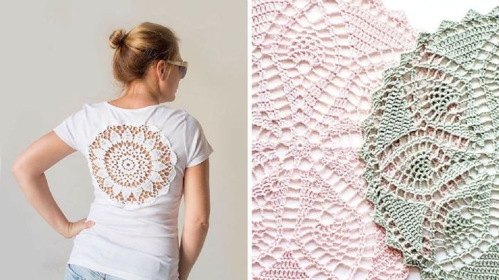 Tus playeras nunca serán las mismas: recicla viejas carpetas de crochet en tu ropa favorita