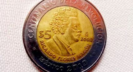 La moneda de 5 pesos con la imagen de Ricardo Flores Magón se volvió inusualmente valiosa