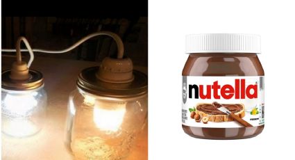 No tires el frasco de Nutella cuando lo termines: haz una lámpara para leer de noche qué amarás