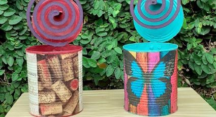 Idea creativa: convierte latas de atún en un práctico porta espiral en pocos pasos