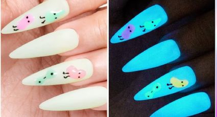 Solo para las más arriesgadas: Nail Art para brillar en la oscuridad con estas manicuras gelish