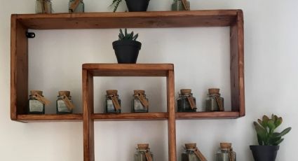 Con tablas de madera que te sobraron de la renovación, haz este rápido estante flotante DIY