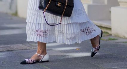 Los zapatos planos SÍ van con vestidos largos: las tendencias para combinarlos y estar a la moda