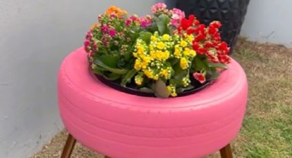 Con una simple llanta convertirás tu jardín en un lugar más acogedor: checa esta idea DIY