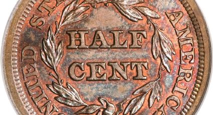 1840 Half Cent: el error que elevó su valor a 13,800 dólares