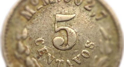 Histórica y valiosa: moneda de 5 centavos de 1904 alcanza los 40 mil pesos