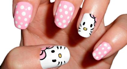 Las uñas de Hello Kitty tiene gran impacto visual: diseños de nail art únicos para mujeres alegres y creativas
