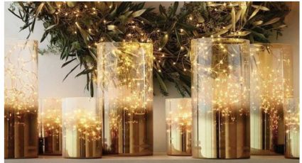 Adoro las decoraciones navideñas: así se reutiliza un frasco de vidrio y luces de hadas para brillar