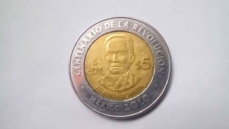 Moneda de 5 pesos de Filomeno Mata. Fuente: (Instagram)