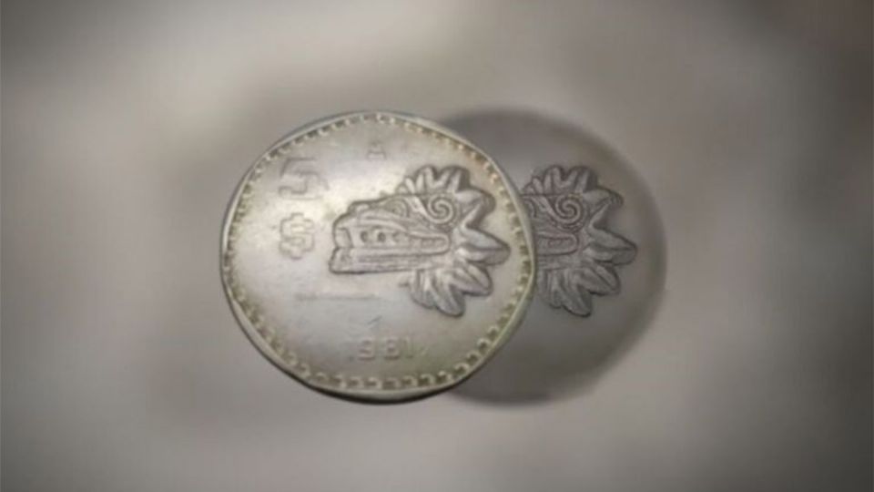 Moneda de 5 pesos del Quetzalcóatl. Fuente: (Instagram)