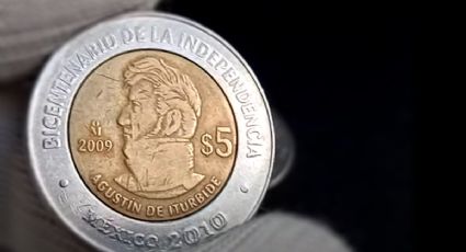 Conoce la moneda de 5 pesos con error de "cuño doble" que vale más de 600 mil