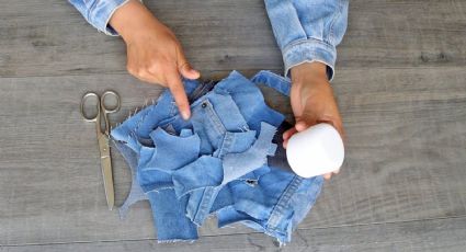 No tardo en poner manos a la obra con esta idea de reutilizar jeans para adornar mis peinados de otoño