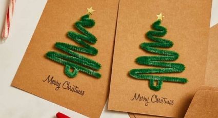 La idea para decorar las tarjetas de Navidad: solo necesitas un trozo de cartón y pintura