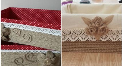 He visto decenas de cestas decorativas con cajas de cartón: esta es mi favorita y en pocos pasos