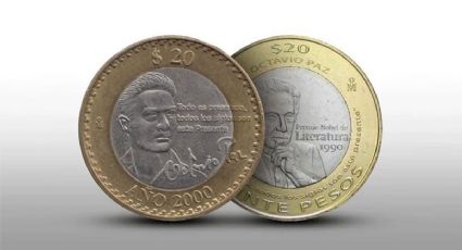 Las monedas de 20 pesos de Octavio Paz se han convertido en tesoros numismáticos ¿Las tienes?