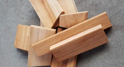 Si te quedaron recortes de madera de alguna reforma, reutilízalos en una decoración estupenda